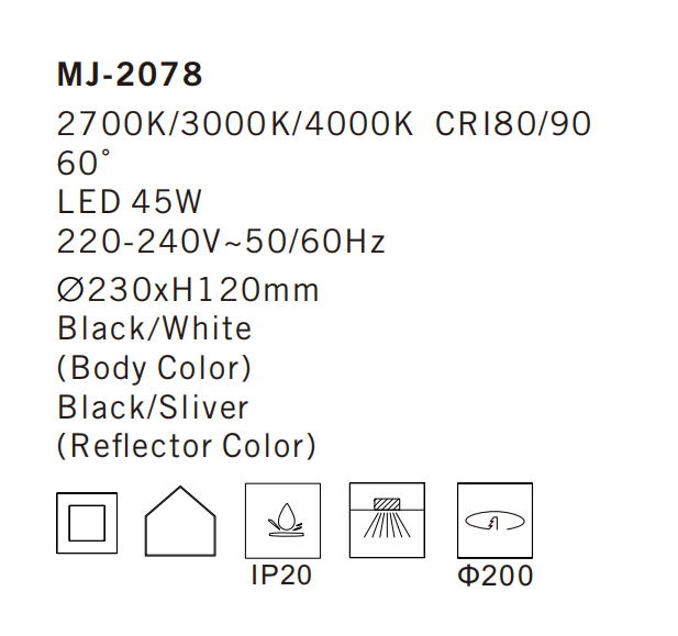 MJ-2078 Ceiling Lamp
