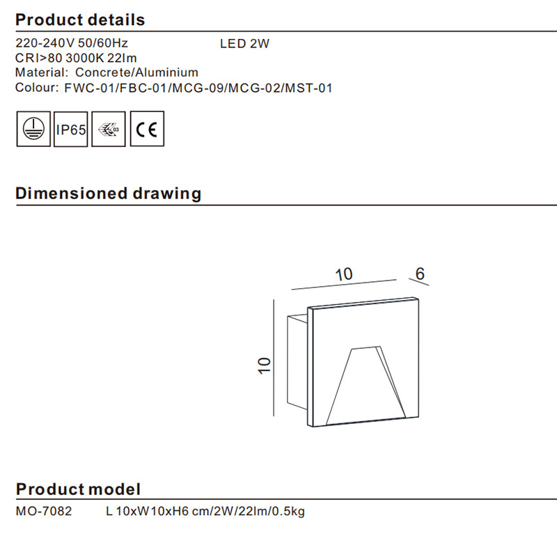MO-7086 Concrete Outdoor Step Light