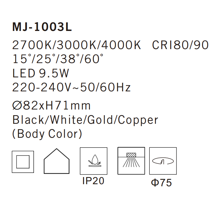 MJ-1003L Ceiling Lamp