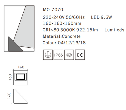 MO-7070 Concrete Outdoor Wall Light