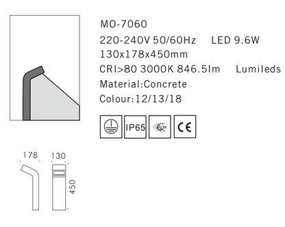 MO-7060 Cement Outdoor Bollard Lamp