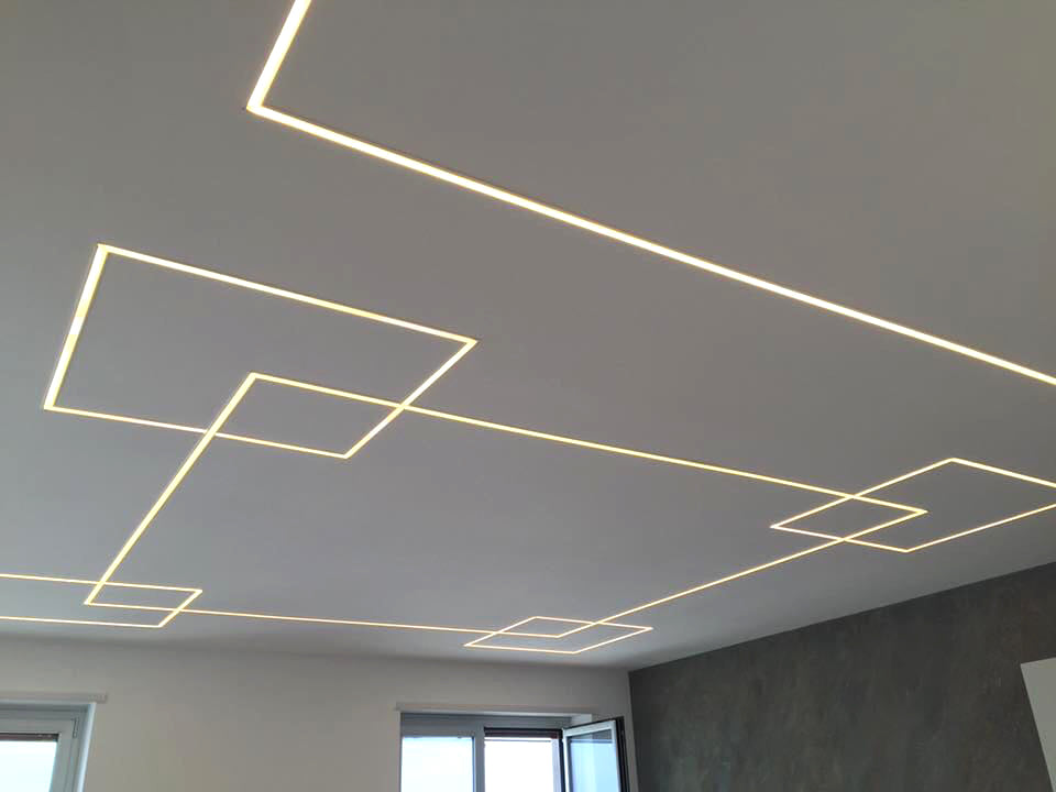 Profile light outlet ceiling design