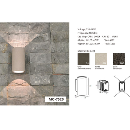 MO-7520 Concrete Outdoor Wall Light